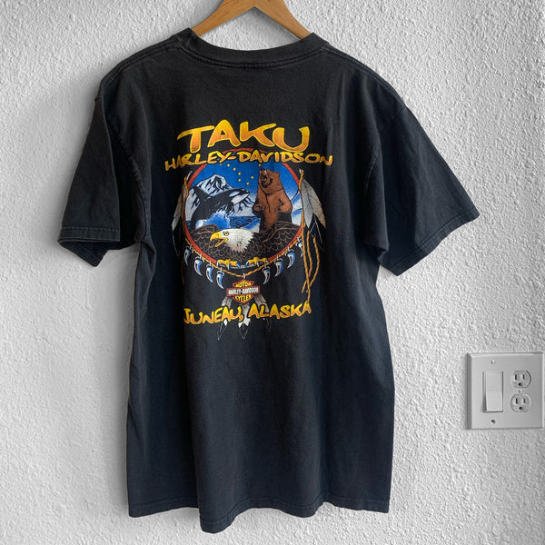 1997 Harley Davidson Northern Lights Wolf Biker Shirt - Large #043