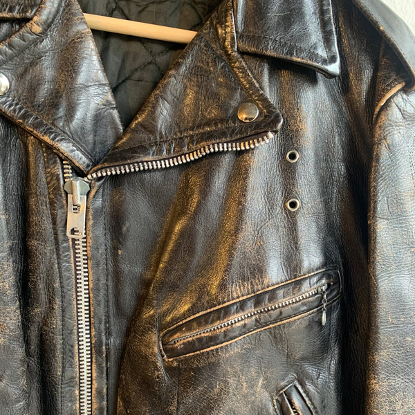VTG 1950s/60s Donald S. Lavigne Leather Biker Jacket
