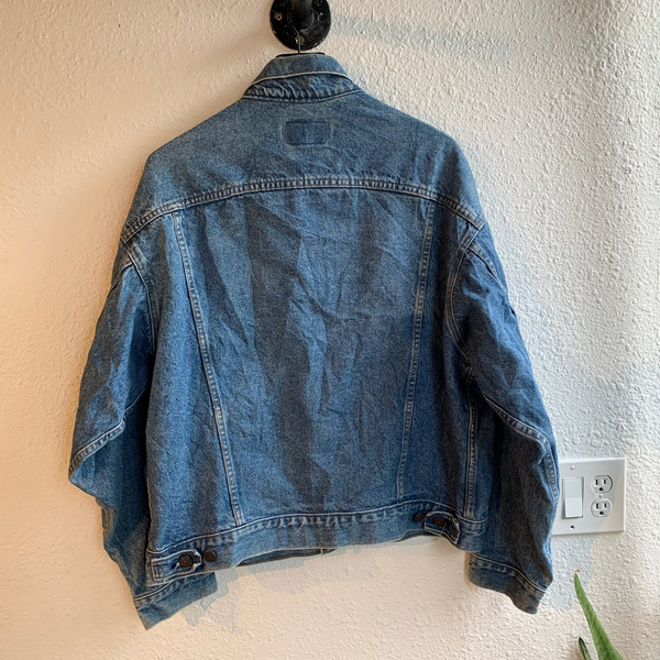 VTG - 90s Levi's 70506-0216 Denim Trucker Jacket USA Blue Type 3 Small Tag #067