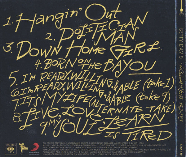 Betty Davis – The Columbia Years 1968-1969