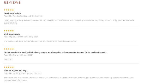 Watch Cap - Cotton (Red)