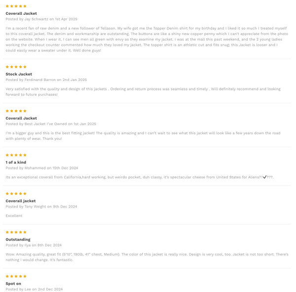 Stock Coverall Jacket - Denim