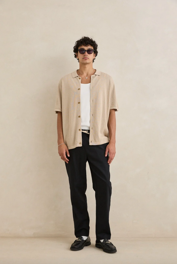 Textured Knit SS Shirt