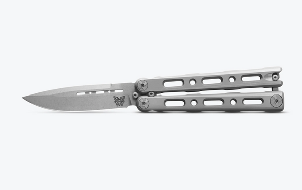 Laro - Balisong - Gray Titanium | Drop-point