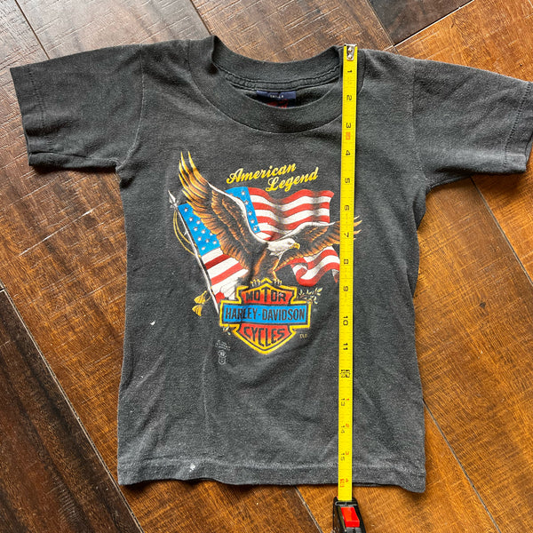 VTG 3D Emblem 1986 American Legend Harley Davidson Eagle American Flag Rare - Kids - #002