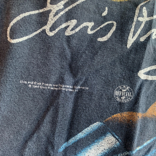 Vintage Elvis Presley 1990s  - KING OF ROCK SOLDIER T SHIRT Mens L #040