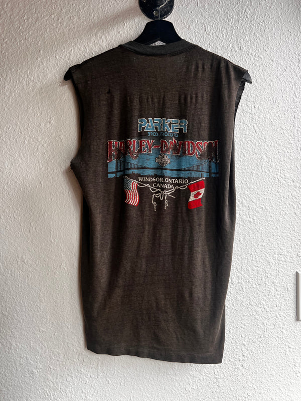 1988 3D Emblem Harley Davidson Cold Beer Sleeveless