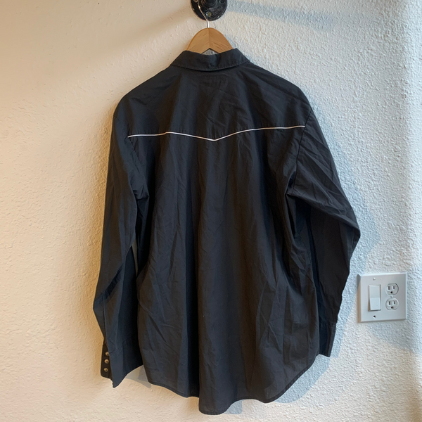 VTG 80s/90s Black High Noon Longsleeve Western #048