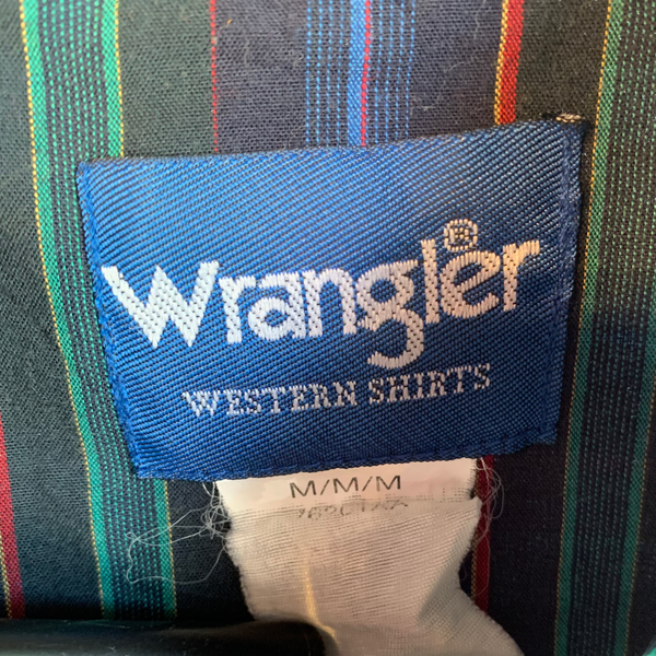 VTG Wrangler Western Short Sleeve Pearl Snap - M - #023