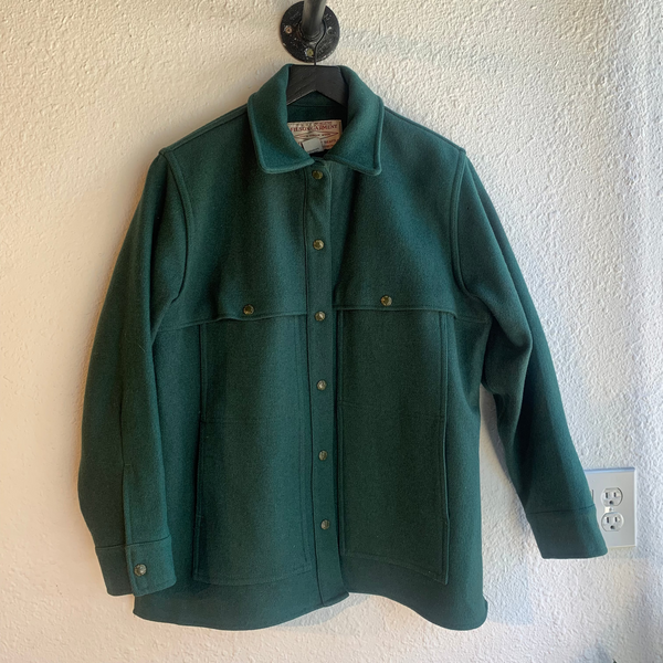 VTG - Filson Cruiser Jacket Womens L (W14) Green Wool Canvas #064