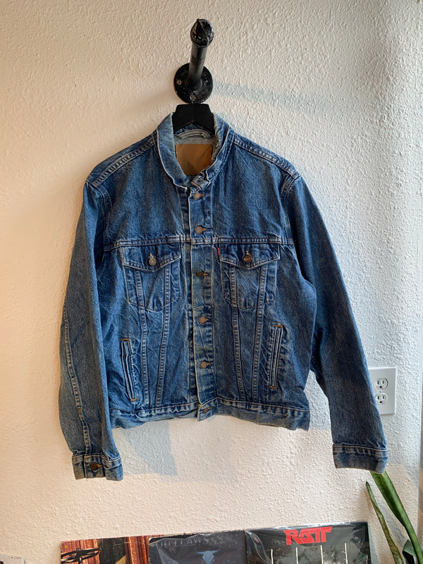 VTG - 80s 90s Levi's 70506 Denim Trucker Jacket Mens Blue Botton Front USA  #068