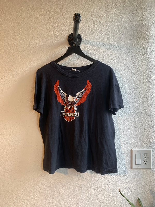 VTG 1970's Harley Davidson Rare Eagle Single Stitch Tee #089