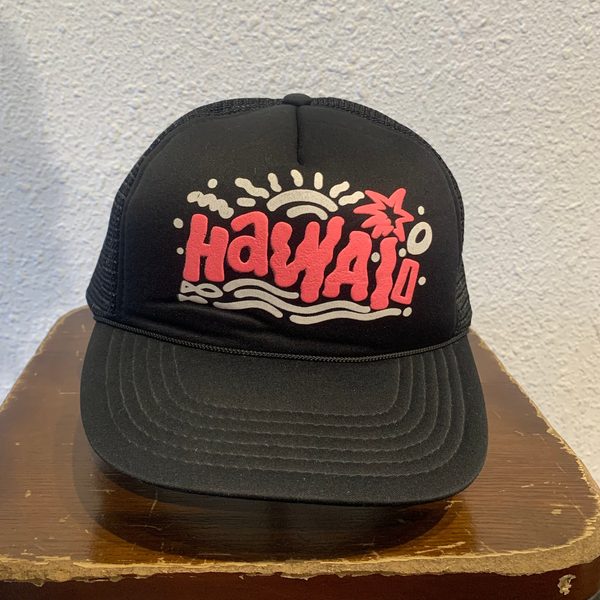 VTG Black and Pink Hawaii Trucker Hat #100