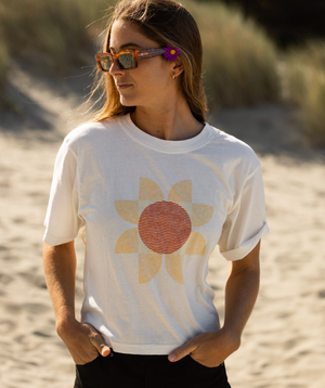 Sun Boxy Crop Tee