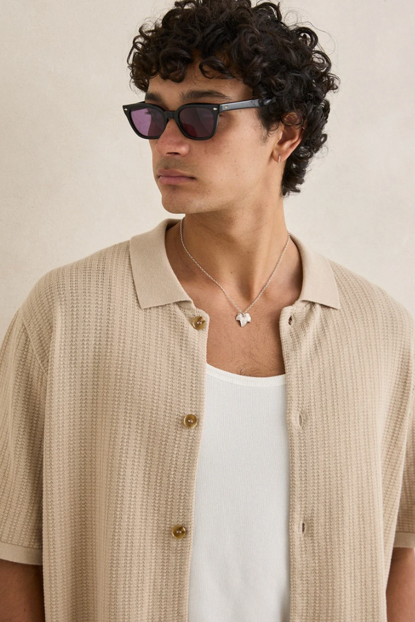Textured Knit SS Shirt