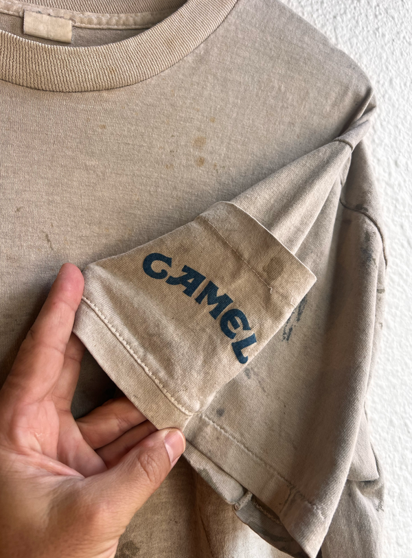 VTG 1990s Joe Camel Cigarettes Thrashed Pocket Sleeve Tee #114