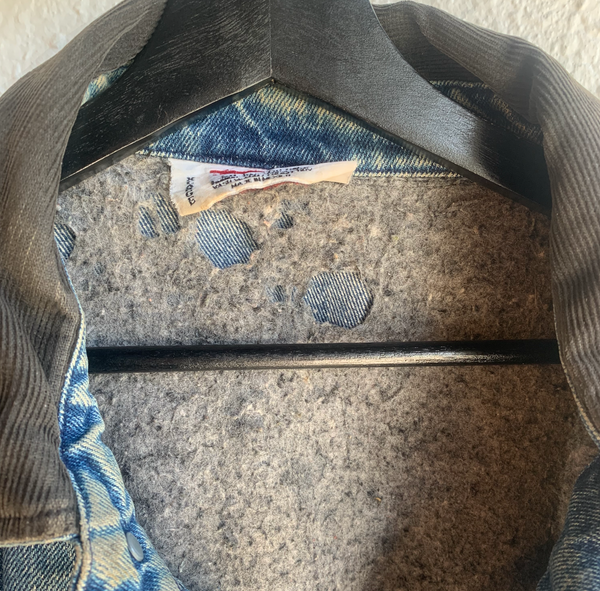VTG Distressed Faded Prison Chore Denim Coat - XL #051