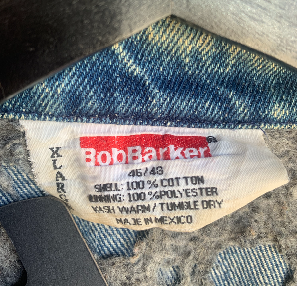 VTG Distressed Faded Prison Chore Denim Coat - XL #051