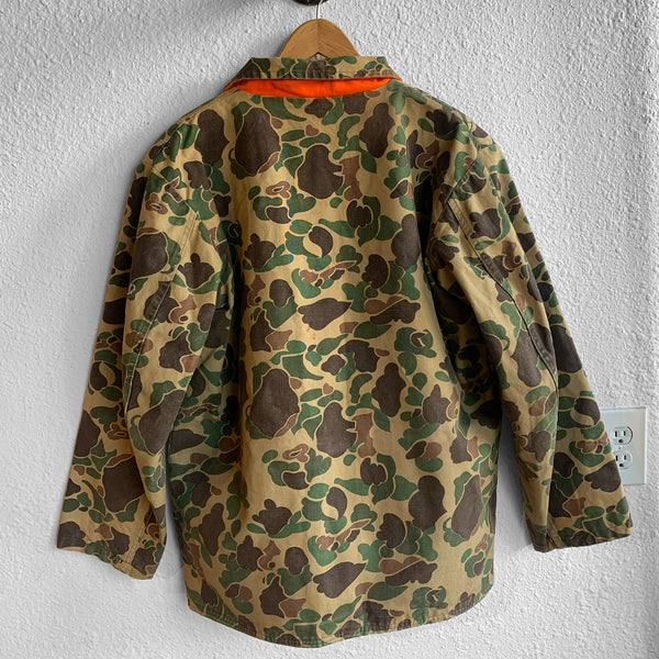 Vtg Sears 1970's Duck Reversible Hunting Jacket Camo USA Field Tested - XL