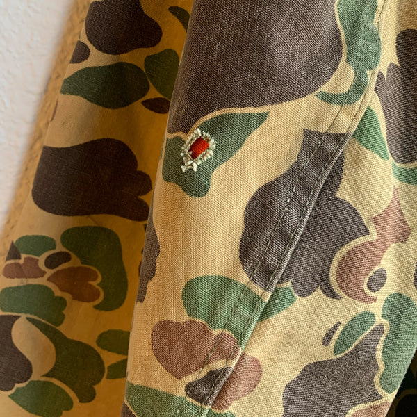 Vtg Sears 1970's Duck Reversible Hunting Jacket Camo USA Field Tested - XL