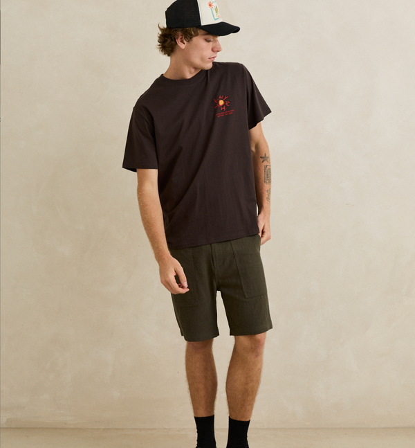 Worn Path Textured Linen Short